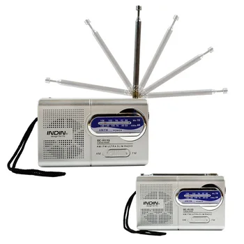 Mini bærbare AM/FM-radio teleskopisk antenne receiver antenna 3 V multi-funktion gamle mennesker radio 10664