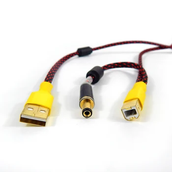 High-end DAC (power \ signal) separat forstærker usb-kabel USB-A til USB-B-DC-stik 5.5*2.1 mm til USB-B-Uafhængig strømforsyning