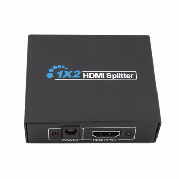 1 Input 2 Output Fuld HD HDMI Splitter-1 × 2-Port HDMI-Knap Adapter Audio Video Konverter til PS3, XBox 360 For HDTV 10674