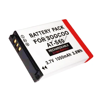 CAM SOOCOO S60 Genopladelige Lithium-Ion-Batteri (2-Pack) +Oplader Til SooCoo S60 Sports Action Video Kamera 3,7 v 1050mAh 3.9 Wh