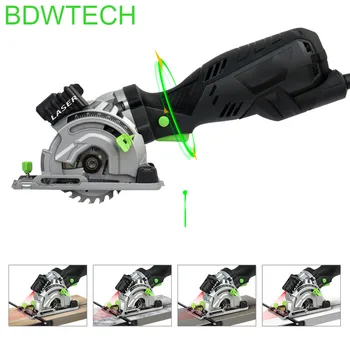 BDWTCH Elektrisk Mini rundsav Med Laser Til at Skære i Træ,PVC-rør BTC01 - 705W med 3 savklinge rundsav