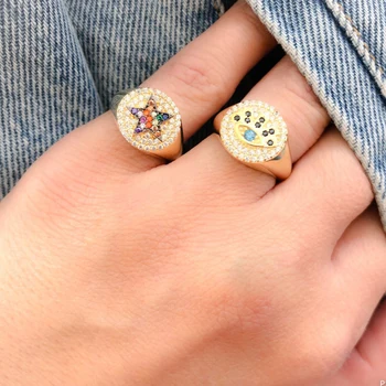 Vintage mode Guld farve Onde øje finger engagement ring for kvinder heldig tyrkisk smykker
