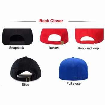 Cap OEM brugerdefinerede logo tilpasset farve tilpasse størrelsen sanger turist hip-hop dans, fodbold, tennis, golf hoved slid baseball hat