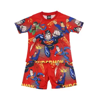 Tegnefilm børnetøj Superman Drenge Sommeren Børns Korte Drenge, Bukser, Pyjamas, der Passer Mønster, Korte Ærmer