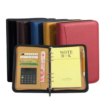 A6/A5/B5 Bindemiddel Notebook og Journal med Lommeregner Spiral Dagbog Notesblok Kontor Skole Dagsorden Planner Arrangør Note Bog Dagligt