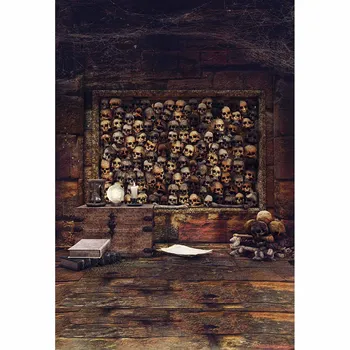 Allenjoy skelet utryg træ gulv fotografering baggrund brun rustikke træ bord på væggen bange foto-kulisse, photocall rekvisitter