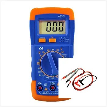 Professionel Håndholdt A830L LCD-Display Voltmeter Amperemeter Ohmmeter Kapacitans Meter Temperatur Tester Digital Multimeter