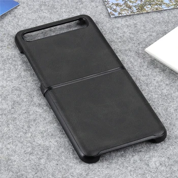 Luksus Mat taske til Samsung Galaxy Z-Flip Case Funda PU Læder Shell Hårdt Tilbage Beskyttende Cover Z-Flip Coque