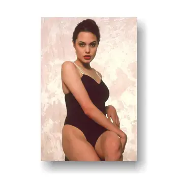 Søde Sexede Angelina Jolie Bar Væg Kunst Maleri kvalitet, Kunst-Indretning plakater