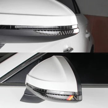 2stk Symbol på tysk flag Bil Anti-ridse Strip Carbon Fiber bakspejlet Klistermærke til AUDI A4L 2017 Bil Styling