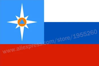 Flag af Ministeriet for Nødsituationer, 3 x 5 M 90 x 150 cm russiske By Flag, Bannere