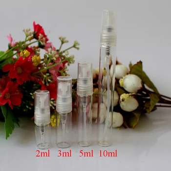Engros-og Detailhandel 100pcs/masse Gennemsigtig Klart Glas Flaske 3ml Spray Klar Genpåfyldelige Flasker