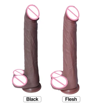 Super stort stort meget blød og realistisk dildo dobbelt silikone materiale kunstig penis stor pik kæmpe diido sex legetøj til kvinder