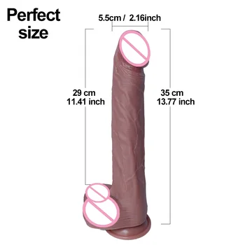 Super stort stort meget blød og realistisk dildo dobbelt silikone materiale kunstig penis stor pik kæmpe diido sex legetøj til kvinder