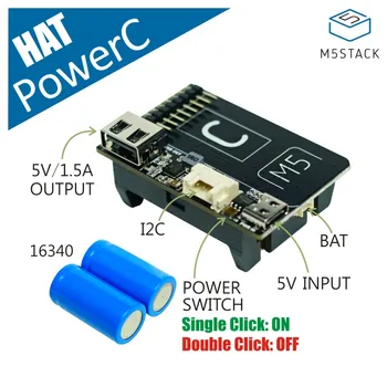 M5Stack Officielle PowerC HAT Design for M5StickC med IP3005 og IP5209 Mobil Batteri-Power Bank Oplader