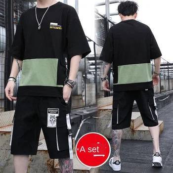 To-piece Mænds Fulde Sæt af Sportstøj til Mænd Sommer Tøj Shorts, der Passer koreanske Version