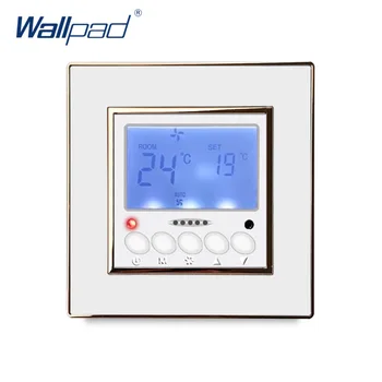 Hotel Temperatur Kontrol Skifte klimaanlægget Vandvarmer DC12V RS 485 MODBUS Wallpad Luksus Akryl Panel