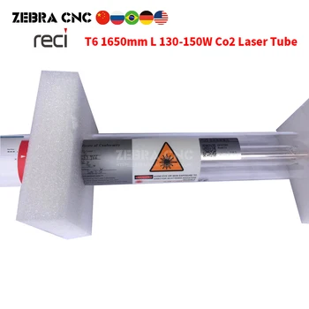 Reci T6 130 W-160W CO2-Laser Rør L 1650 mm DIA 65mm for Co2-Laser Cutter Engraver Glas Laser Kilde Erstatte W6 Z6 V6 S6 Rør