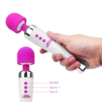 IKOKY USB-Opladning Magic Wand 12 Hastighed Kraftig Vibrator AV Massageapparat Vibratorer Sex Legetøj til Kvinder G-punktet, Klitoris Stimulering