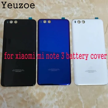 Fashion Glas tilbage shell For Xiaomi Mi Note 3 batteridækslet Døren Boliger Udskiftning, Reparation, Reservedele, 3M Lim til Mi Note3