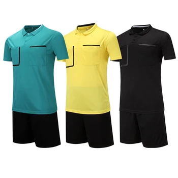 Mænd Fodbold Uniform Professionel Custom Dommeren Shirt Fodbold Jersey Sat Polyester Dommeren Ensartet Sport Jersey Passer Til