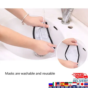 Ansigt Maske Kvinder Respirator Vaskbar Genanvendelige Munden Masker + 2stk aktivkulfilter PM2.5 for Mænd