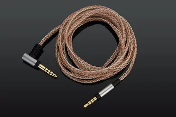 4FT/6FT 7N 8core 3,5 mm til 3,5 mm han til mandlige 90 Grader Højre Vinkel Opgradere OCC Sølv Audio Kabel 10917