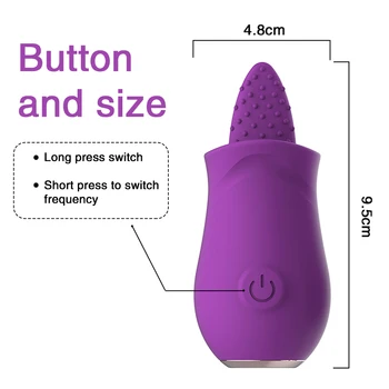 MIGYY Tunge Vibrator Kvindelige Sutte, Slikke Skeden, Klitoris Stimulation Brystvorten Massageapparat sexlegetøj til Kvinde Kvinde Masturbator