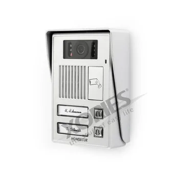 HOMSECUR 7inch Video Døren ind Sikkerhed Intercom+Voice Meddelelse, Motion Detection RFID-Låse til 2 Lejlighed BC112-2+BM714-S