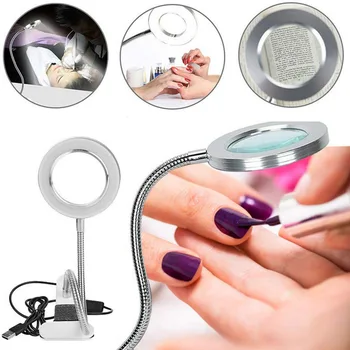 8X Makeup Tatoveringer Makeup-Lampe Nail Art USB Koldt Lys Led Non-Slip Udstyr Klemme Tabel Glas Lampe Skønhedssalon bordlampe