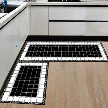 Moderne Geometriske Tæpper Køkken Mat Anti-Slip Badeværelse Tæppe Hjem Entré Dørmåtter Garderobe Balkon Område Tæpper