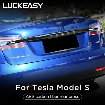 LUCKEASY ABS hale trim For Tesla Model S 2017-2020 Bil ABS carbon fiber hale trim 1 stk/sæt