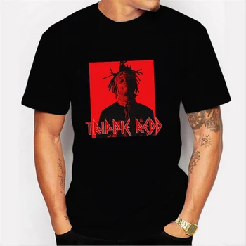 Trippie Redd Rap Mænd T-Shirt i Høj Kvalitet Bomuld O-Hals, Korte Ærmer Tøj, Mode, Hip Hop Trykt Toppe til Mænd T-Shirt Tøj