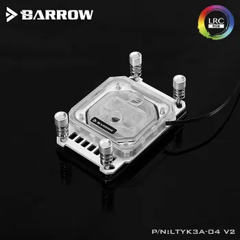 Barrow LTYK3A-04-V2, For RyzenAMD/AM4/AM3 CPU Vand Blokke, LRC RGB v2 Akryl Microcutting Microwaterway Vand Køling Blok