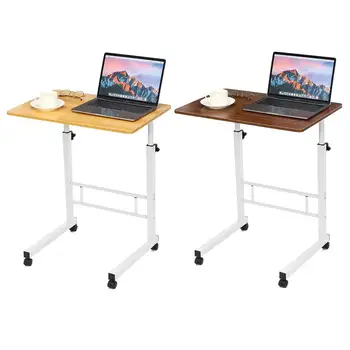 Bærbare Løsøre Computer Bord til Seng Højde Justerbart Laptop Skrivebord Bed Tabel Stabile Hjul Laptop Tabel 60*40CM