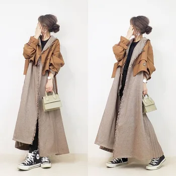 Mid-længde Kvindelige Trench Coat 2020 Nye koreanske Version Løs Efteråret Trendy Mode Frakke Små Foråret Og Efteråret Pels OL Style