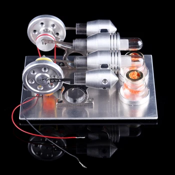 Dobbelt Cylinder Stirling Motor Model Fysik-Eksperiment med Videnskab Videnskab Legetøj for de Studerendes Læring Kit Legetøj Til Børn Gaver