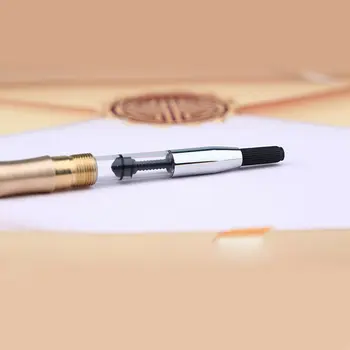 Vintage Moonman Delike Element Fuld Messing Fountain Pen Metal Blæk Pen at Skrive Nib 0.5 mm Blæk Bøjet Spids Med Penne Tilfælde af, at forsyningen Gave