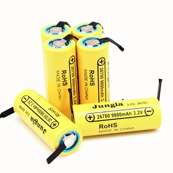 Nye 3.2 V 26700 9800mAh LiFePO4 Batteri 3C Kontinuerlig Udledning Maksimalt 5C-Power batteri Til El-bil, scooter til lagring af Energi
