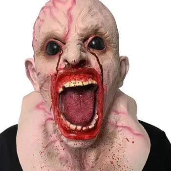 Halloween Horror Inficerede Zombie Voksne Hovedet Maske Nyhed Kostume Part Full Face-Maske-Ikke-giftige miljøvenlig Cosplay D