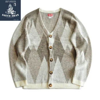 SauceZhan Vintage Cardigan Sweater Mænd og kvinder Sweater for Herre Trøjer 2019 Vinter Uld Sweater Mænd Trøjer for Par