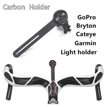 2019 nye carbon fiber Garmin/bryton/cateye/igpsport cykel cykel Computer support indehaver+GoPro Motion Camera Bracket+fatning