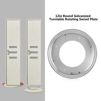 12 Tommer Runde Form Galvaniseret Roterende Drejeskive Drejelig Plade Køkken & Display Tabel Hardware
