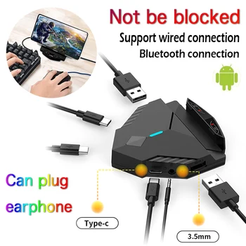 PUBG Mobile Mus og Tastatur Converter Til Android PUBG Controller Gamepad-Adapter Støtte Hovedtelefon Kabel/Bluetooth-Forbindelse