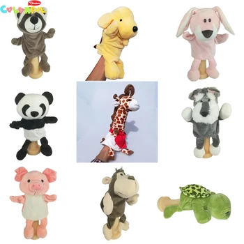 1STK 27 style tre-dimensionelle dyr plys hånddukke, den tidlige barndom uddannelse legetøj, forældre-barn-interaktive dukker