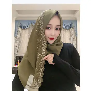 E2 10stk Høj kvalitet laser cut chiffon hijab sjal tørklæde kvinder tørklæde/scarf dame wrap sjal 180*75cm kan vælge farver