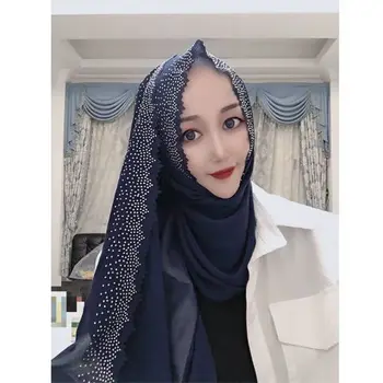 E2 10stk Høj kvalitet laser cut chiffon hijab sjal tørklæde kvinder tørklæde/scarf dame wrap sjal 180*75cm kan vælge farver