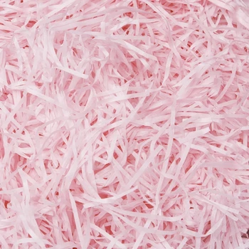100 g Luksus-Pink Strimlet Væv Hæmme Papir Gaver Max Candy Emballage