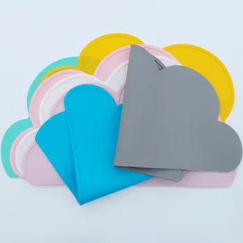 Cloud/Kvadratisk Form Dækkeserviet Børn Plade Mat fødevaregodkendt Silikone Tabel Pad Vandtæt varmeisolering Køkken gadget, Nem Rengøring