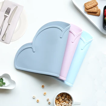 Cloud/Kvadratisk Form Dækkeserviet Børn Plade Mat fødevaregodkendt Silikone Tabel Pad Vandtæt varmeisolering Køkken gadget, Nem Rengøring